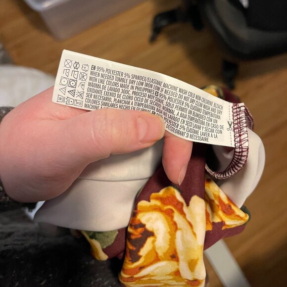 NWT Forever 21+ Burgundy Floral Skater Dress – Size XL - Picture 7 of 7